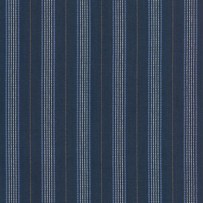 Kasmir Endless Ribbon Cobalt in 5125 Blue Upholstery Cotton  Blend Fire Rated Fabric Medium Duty CA 117  Striped   Fabric